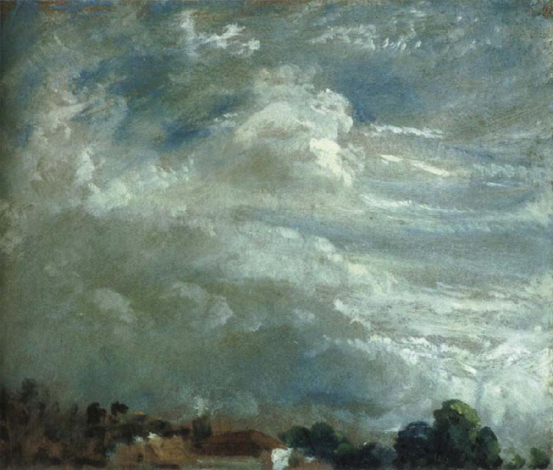 John Constable Cloud Study over a horizon of trees